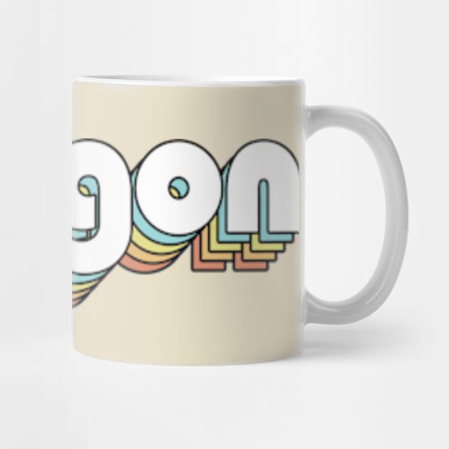 Oregon - Retro Rainbow Typography Faded Style by Paxnotods